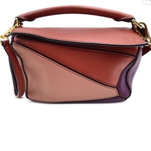 Loewe Women's Puzzle Bag in Red, Pink, and Purple